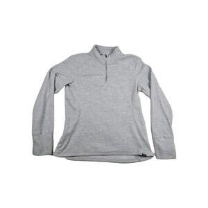Eddie Bauer Gray Quarter-Zip Sweatshirt
